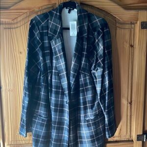 Torrid Black and Blue Blazer Relaxed Fit